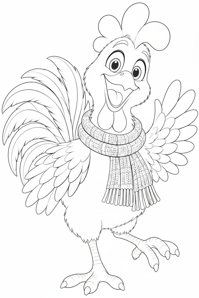 Cluck coloring sheet preview